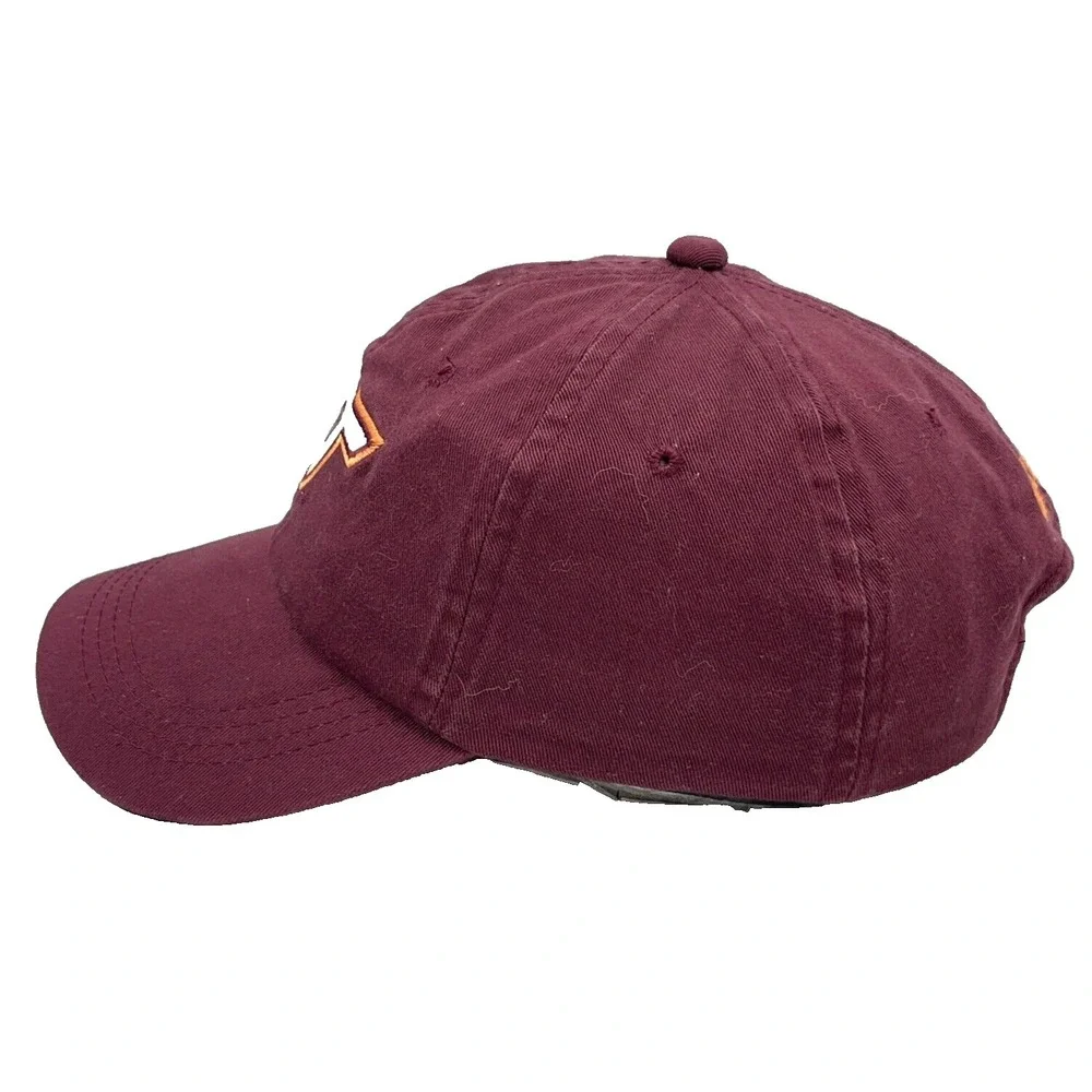 Virginia Tech Hokies Hat Cap Strap Back Maroon Baseball Dad Adjustable Plain F12